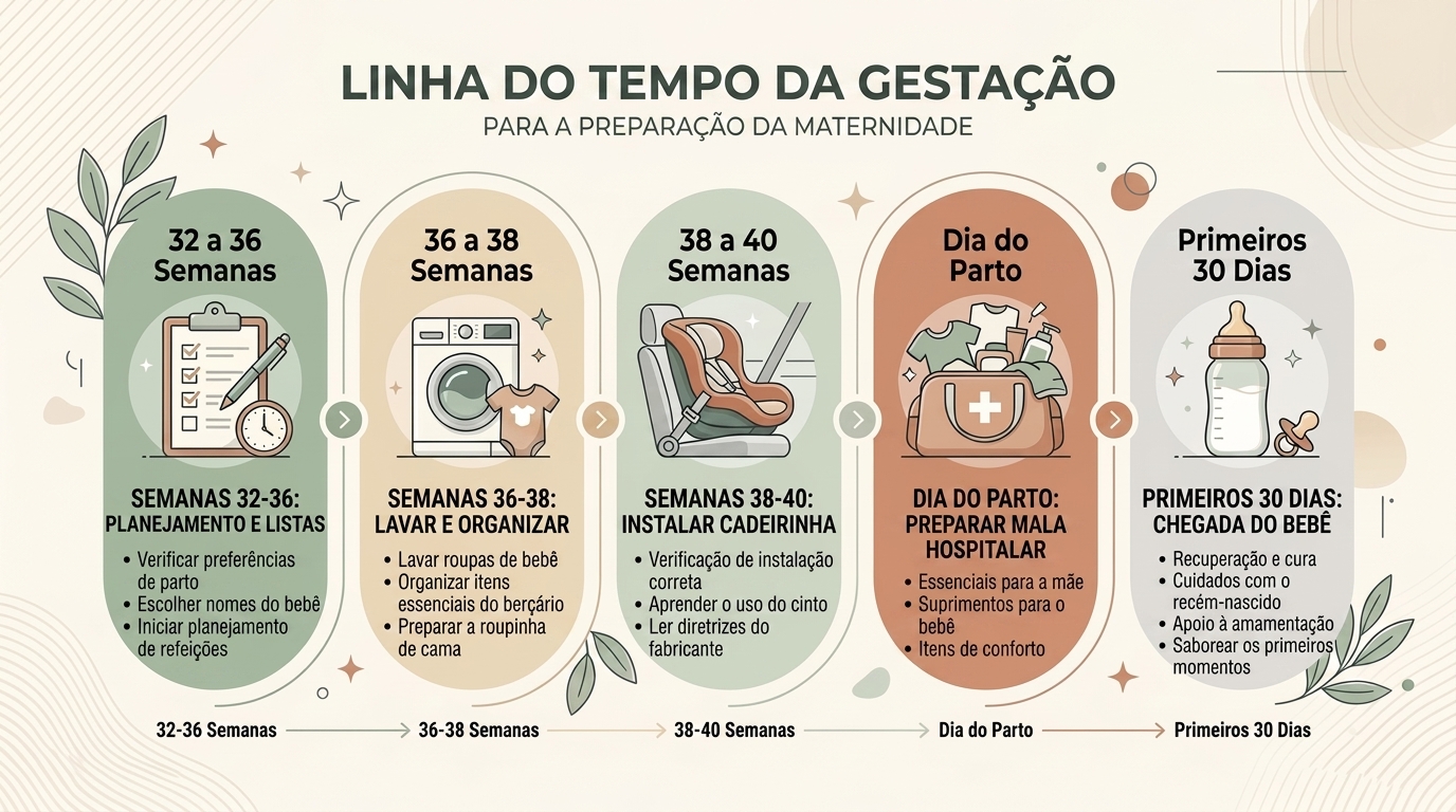 Infográfico do Cronograma Gestacional